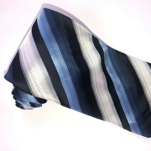 Knightsbridge Silver and Blues Striped Tie T186 - Picture 1 of 3